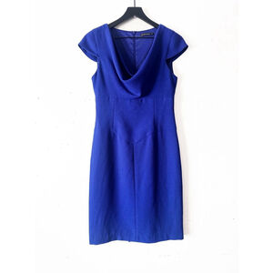 Black Halo Jackie O Blue Dress 8 | Holiday Party | Winter Wedding